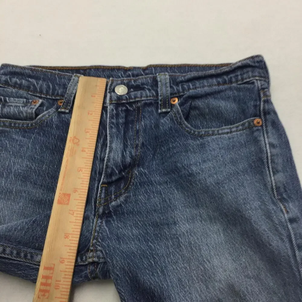 Levis 511 Jeans Mens 29x30 Blue Denim Slim Straight Leg Medium Wash Distressed